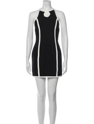 Pre-owned Balmain Halterneck Mini Dress W/ Tags In Black