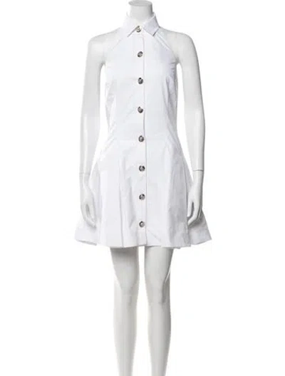 Pre-owned Balmain Halterneck Mini Dress W/ Tags In White