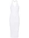 Balmain Halterneck Ribbed-knit Midi Dress