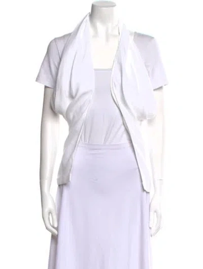 Pre-owned Balmain Halterneck Sleeveless Crop Top W/ Tags In White