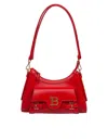 Balmain Hand, Shoulder And Crossbody Leather Bag In Rouge