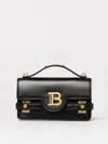 Balmain B-buzz 17 Leather Shoulder Bag In Black