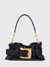 Balmain Anthem Buckled Leather Shoulder Bag In Black