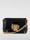 Balmain Sequin Mini Bag Chain Strap In Black