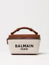 Balmain B-army Vanity Beige Canvas Bag In Natural