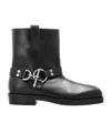 Balmain Harness Ankle Boots In Black