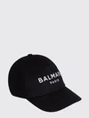Balmain Logo Embroidered Baseball Cap In Black