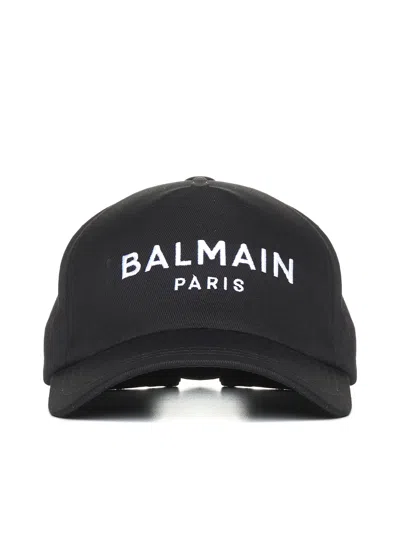 Balmain Hat In Noir/blanc