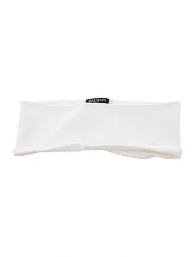 Pre-owned Balmain Headband In White