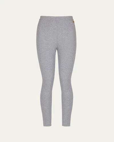 BALMAIN HEATHERED ANKLE LEGGINGS