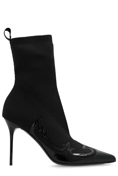 Balmain Heeled Ankle Boots In Black