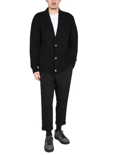 Balmain Hidden Zip Closure Trousers In Black