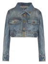 Balmain High-collar Two-pockets Jacket In Blue