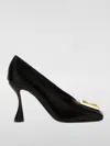Balmain 'golden Hardware' Sculpted Heel Pumps In Schwarz