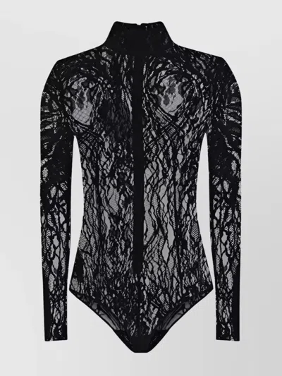 Balmain High Neck Lace Bodysuit