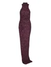 Balmain Women High-neck Sequin Dress In Multi