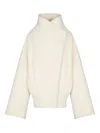 Balmain Wool-blend Oversized Caban Jacket In White