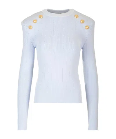 BALMAIN BALMAIN BUTTON EMBELLISHED KNITTED JUMPER