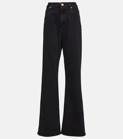 Balmain High-rise Flared Jeans In Black