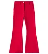 Balmain High-rise Flared Pants In Red