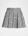 Balmain High-rise Pleated Tweed Mini Skirt In Multi