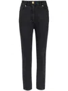 Balmain Schmale High-rise-jeans In Black