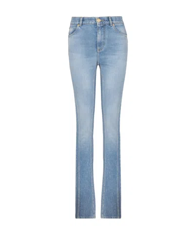 Balmain High-rise Slim-cut Jeans In Blue