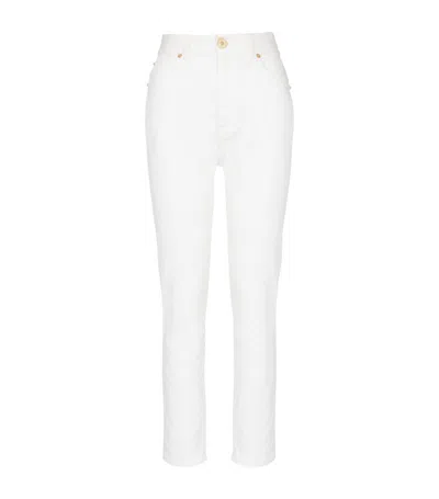 Balmain High-rise Slim Jeans In White