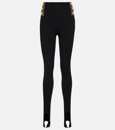 BALMAIN HIGH-RISE STIRRUP LEGGINGS