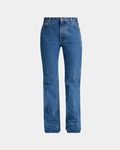 Balmain High-rise Tailored Boot-cut Jeans In Blue