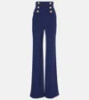 Balmain High-rise Wide-leg Jeans In Blue