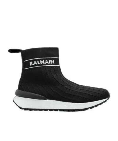 Balmain High-top Sneakers In Black