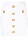 Balmain High Waist Buttoned Mini Skirt