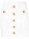 Balmain Knit Mini Skirt With Embossed Buttons Women