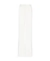 Balmain High-waisted Crepe Flare Pants In White
