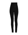 Balmain High Waist Knitted Leggings In Black