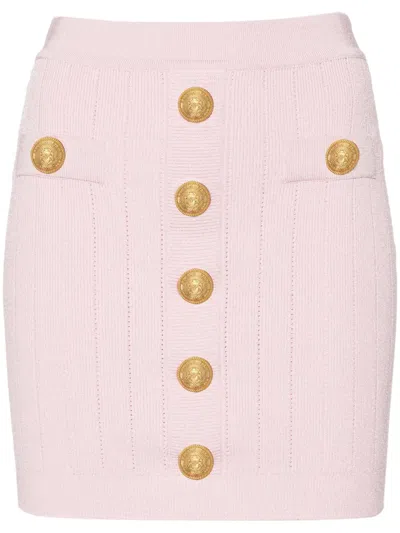 Balmain Mini Skirt In Pink