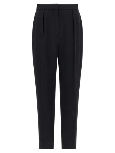 Balmain High Waist Pants In Black