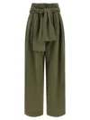 Balmain Belted Pleated Cotton And Linen-blend Twill Tapered Pants