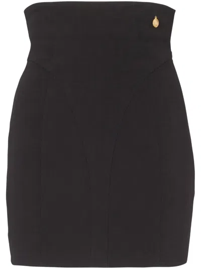 BALMAIN HIGH-WAISTED CREPE MINISKIRT