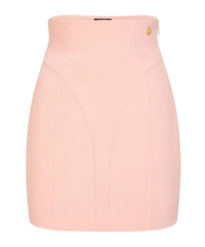 Balmain High Waist Viscose Crepe Mini Skirt
