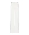 Balmain High-waisted Crepe Flare Pants In White