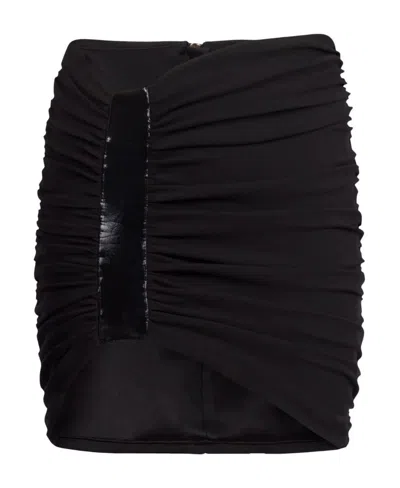 BALMAIN BALMAIN ASYMMETRIC HIGH WAIST GATHERED SKIRT