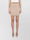 Balmain Fitted Mini Skirt With All-over Pattern