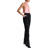 Balmain High-waisted Grain De Poudre Trousers In Black