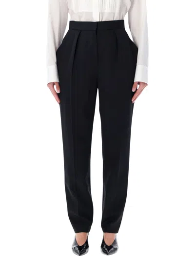 BALMAIN BALMAIN HIGH-WAISTED GRAIN DE POUDRE TROUSERS