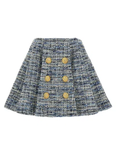 BALMAIN BALMAIN HIGH-WAISTED PLEATED MINI SKIRT