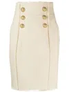 Balmain High-waisted Skirt In Neutrals