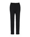 Balmain High-waisted Tapered-leg Trousers In Black