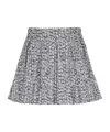 Balmain High-waisted Tweed Pleated Mini Skirt In Multi